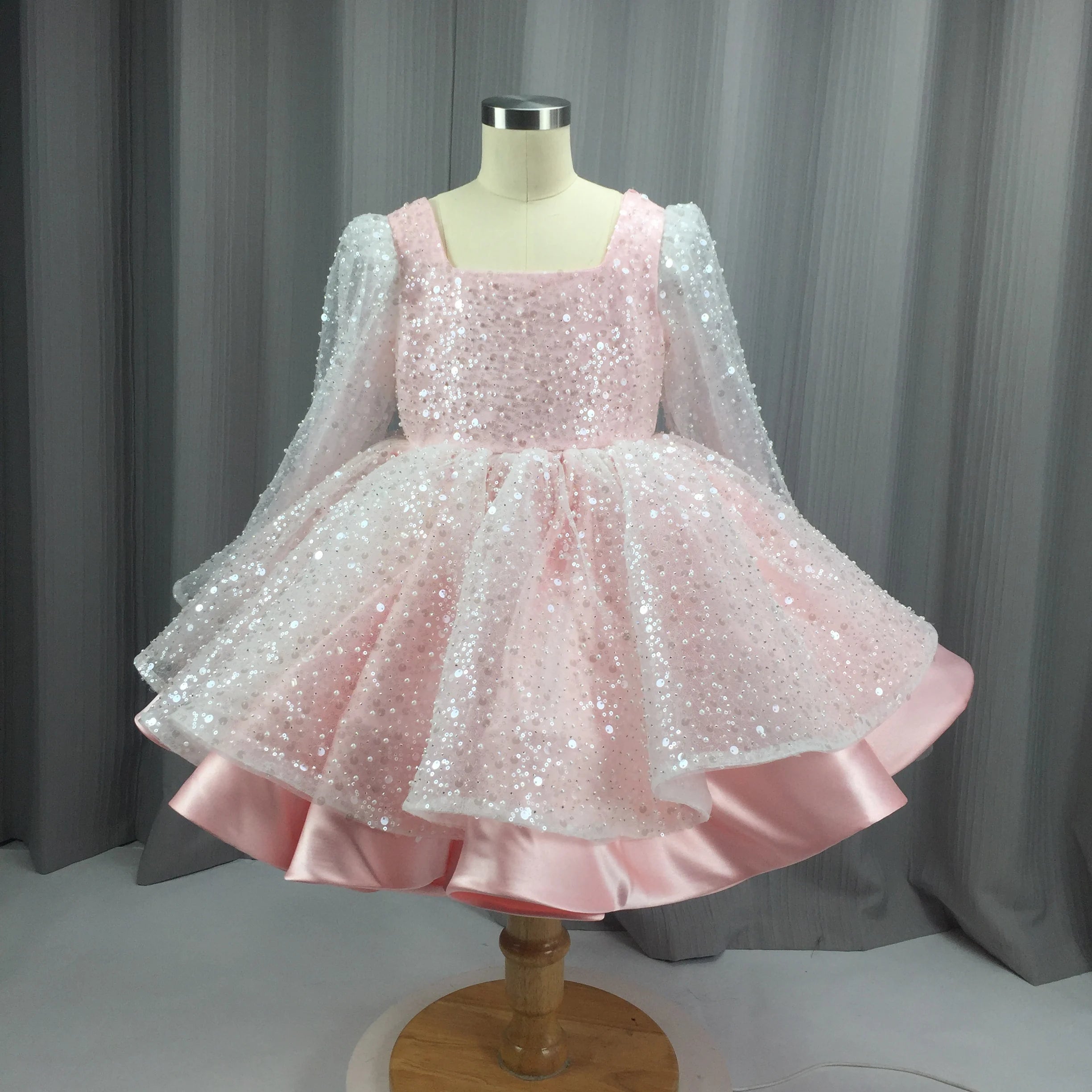 Sparkly Sequins Baby Girl Party Dress - Toddler Princess Performance Gown for Birthday & Special Occasions | Perfect for Pageants, Dance Recitals & Holiday Celebrations