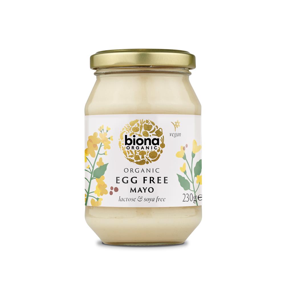 Biona Organic Egg-Free Mayonnaise 230g - Vegan, Gluten-Free, Dairy-Free Spread for Sandwiches, Salads & Dips - Perfect for Healthy, Plant-Based Lifestyles