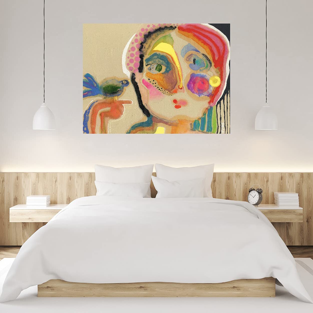 The Talker Canvas Wall Art - Modern Fine Art Painting by Artist Wyanne - 46