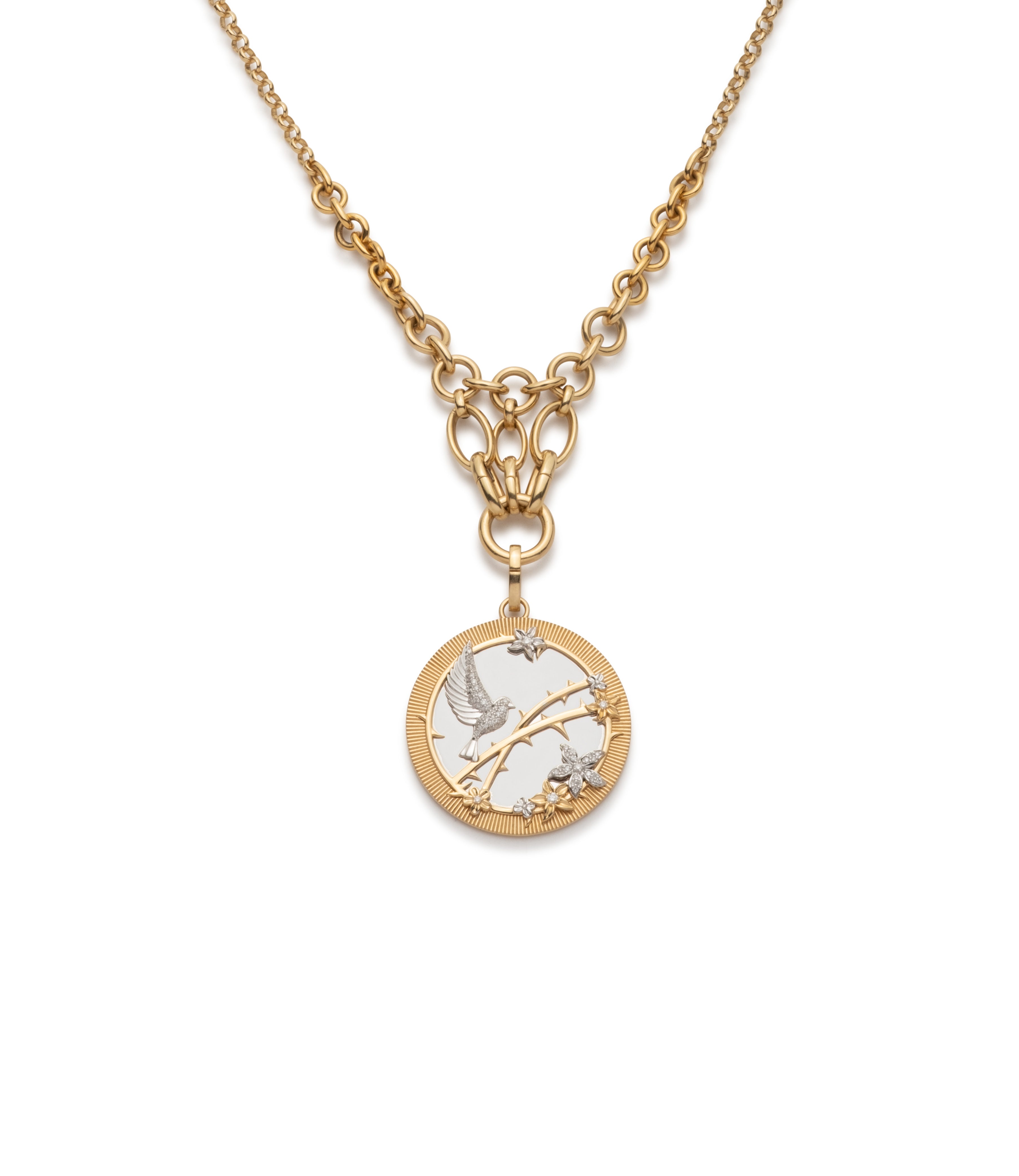 Resilient Lattice Chain Necklace - 14K Gold Plated Diamond Pendant for Women | Elegant Layering Necklace for Everyday Wear, Date Night & Special Occasions