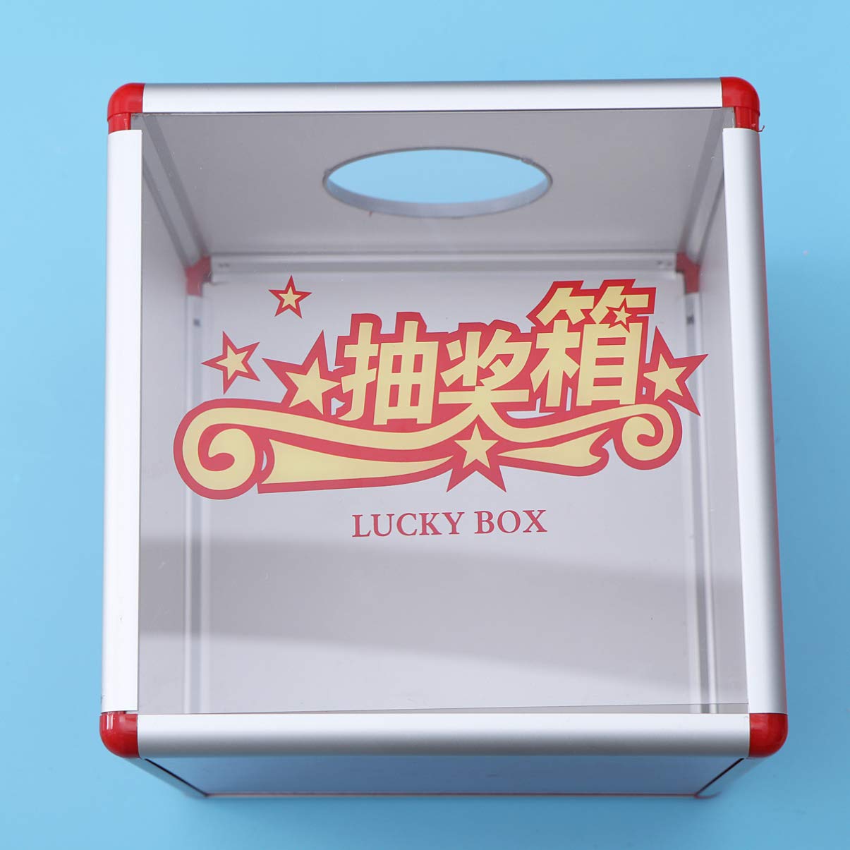 NUOBESTY Clear Plastic Ball Container Box for Raffle Tickets, Bingo Games & Storage - Durable Transparent Box for Events, Parties & Organization