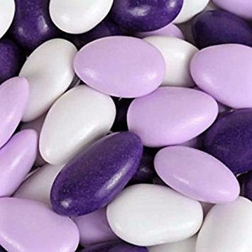 **Delicious Lavender Purple & White Jordan Almonds Medley by Its Delish – 1 LB Bulk | Sweet Hard Candy Coating – Perfect for Weddings, Bridal & Baby Showers, Party Buffets – Vegan, Kosher & USA Made – Great for Favors, Dessert Tables & Gift Bags**