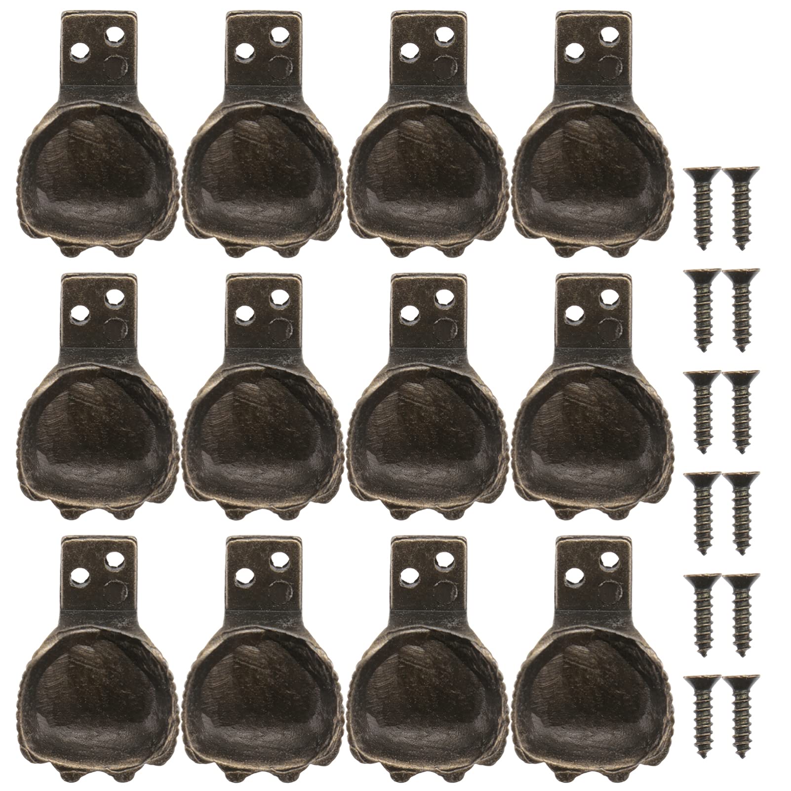 12-Piece Antique Brass Acrylic Furniture Legs - Decorative Box Feet for Jewelry, Keepsake & Display Cases - Perfect for DIY Crafting, Home Decor & Vintage Style Furniture
