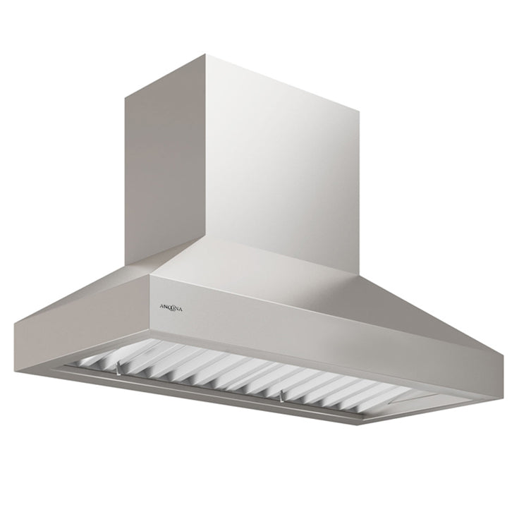 Pro Series 36-Inch Pyramid Range Hood with Hidden Controls - Stainless Steel Kitchen Vent Hood for Modern Home Cooking