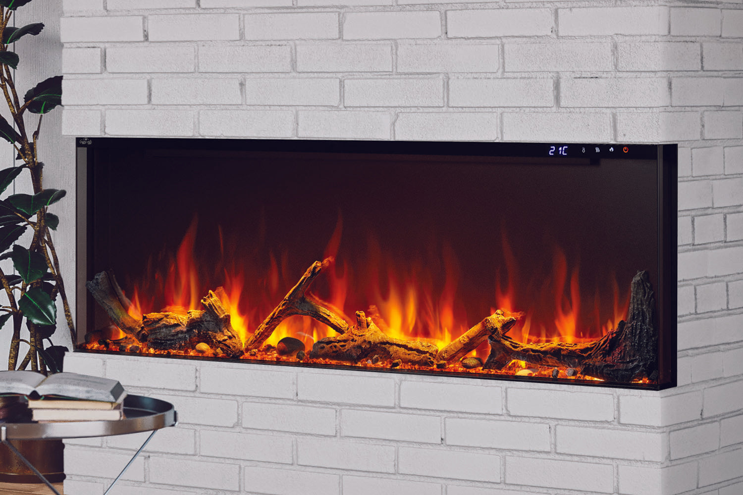 Napoleon Astound 62 FlexMount Smart Multi-Side Wall Mount Recessed Electric Fireplace - Perfect for Living Room, Bedroom & Office Heating & Decor