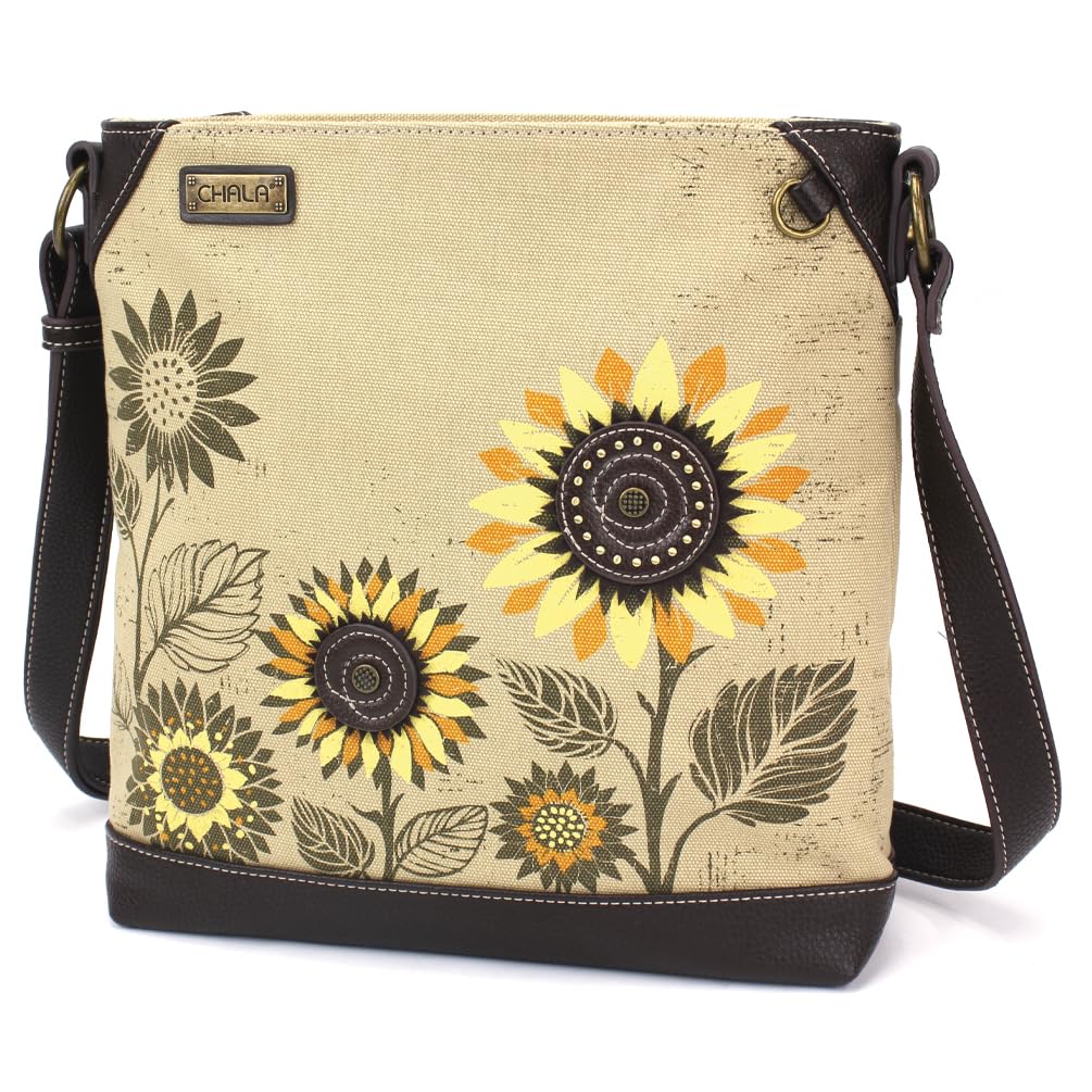 CHALA Women's Canvas Crossbody Bag - Adjustable Strap Mid-Size Shoulder Purse for Everyday Use, Travel & Shopping