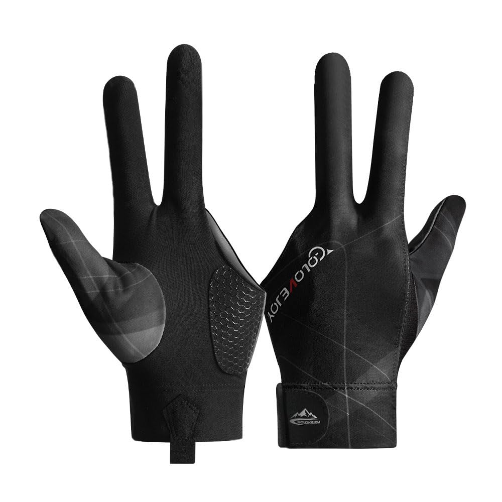 Left Hand Pool Glove - 3 Finger Billiard & Snooker Cue Sports Glove for Men & Women | Perfect for Professional Play & Practice Sessions