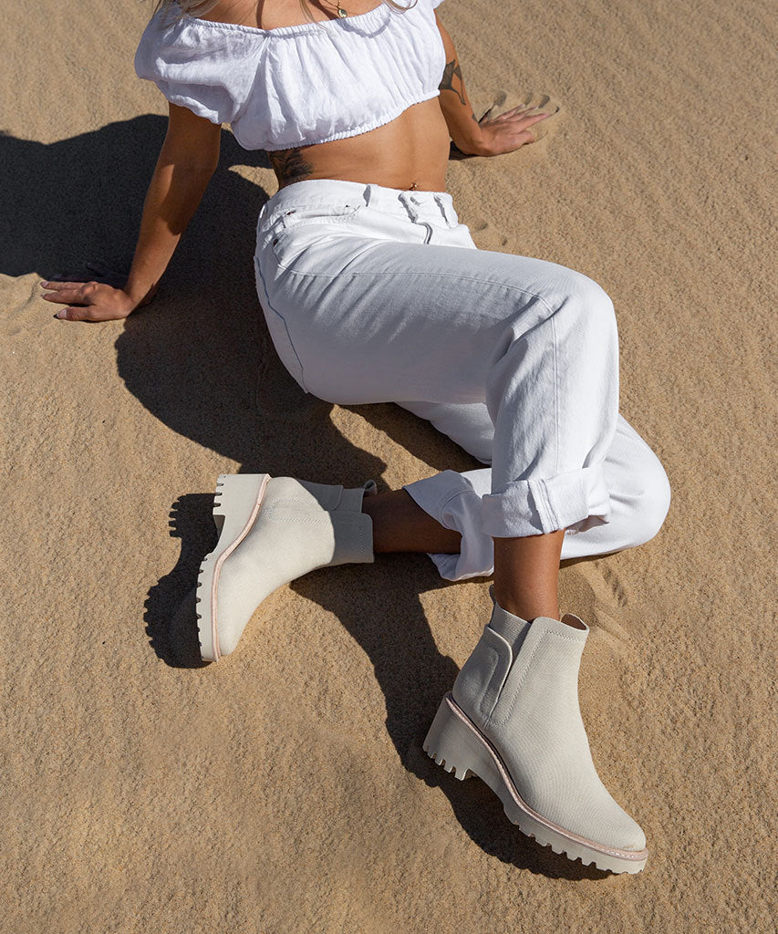 HUEY BOOTIES SANDSTONE CANVAS Shoes - Comfortable & Stylish Women's Booties for Casual Wear | Perfect for Fall, Winter & Everyday Outfits