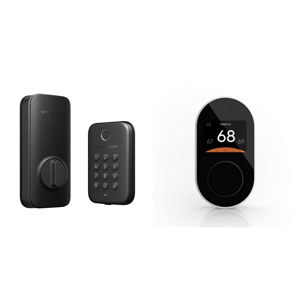 Wyze Lock Bolt - Smart Fingerprint Keyless Entry Door Lock with Bluetooth & WiFi, Auto-Lock, App History & Scheduled Access - BHMA Certified, UL 20-Min Fire Rated - Perfect for Homes, Apartments & Smart Office Security (Black)