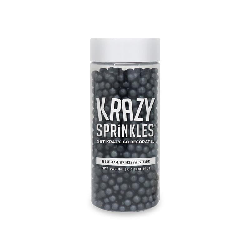 4mm Black Pearl Sprinkle Beads for Jewelry Making, DIY Crafts, Scrapbooking & Cake Decorating - Bulk Pack (1000pcs)