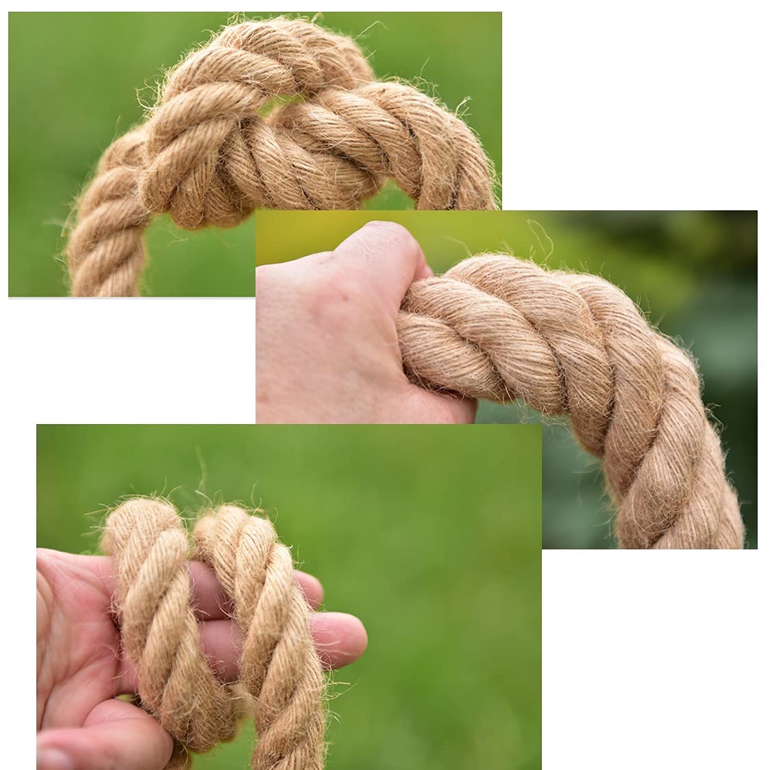 100% Natural Jute Rope - Strong & Durable Hemp Twine for DIY Crafts, Garden Hammocks, Home Decor - Perfect for Macrame, Gift Wrapping & Outdoor Projects