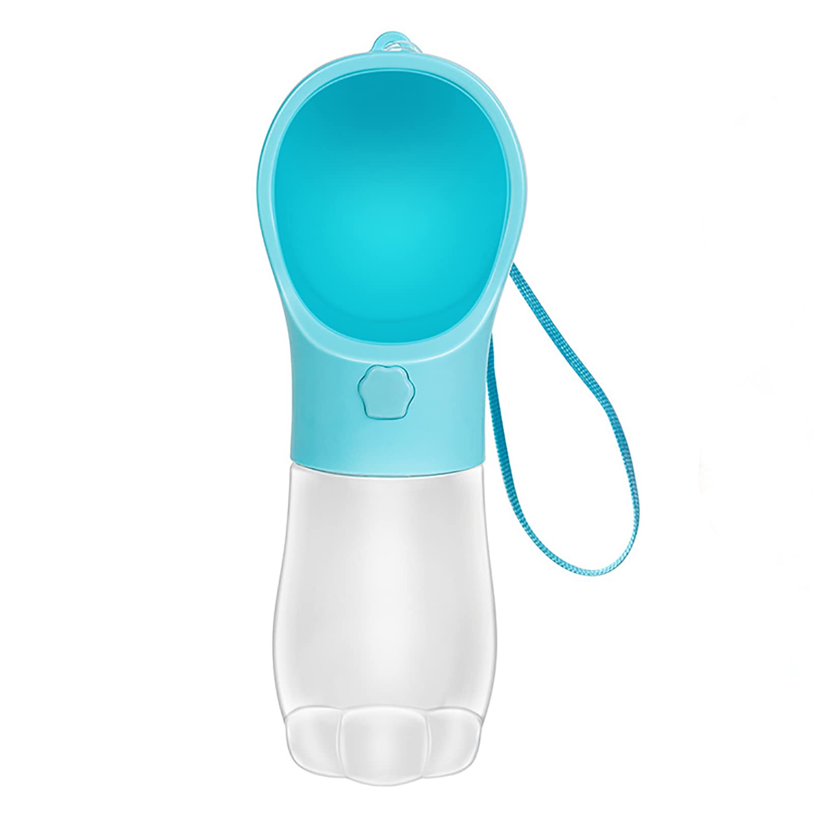 Portable Dog Water Bottle with Dispenser & Drinking Bowl - 350ml Travel Pet Water Bottle for Walking, Hiking, and Outdoor Adventures - Leakproof & Lightweight - Blue