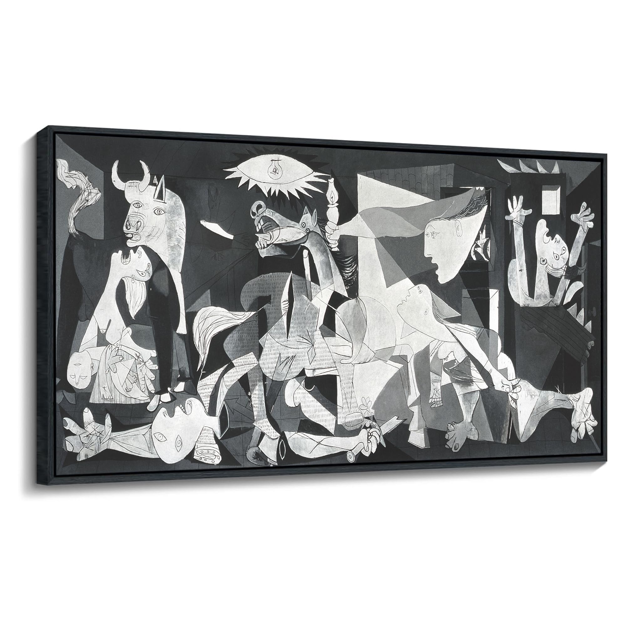 INVIN ART Framed Canvas Giclee Print - Pablo Picasso's Guernica Wall Art (26