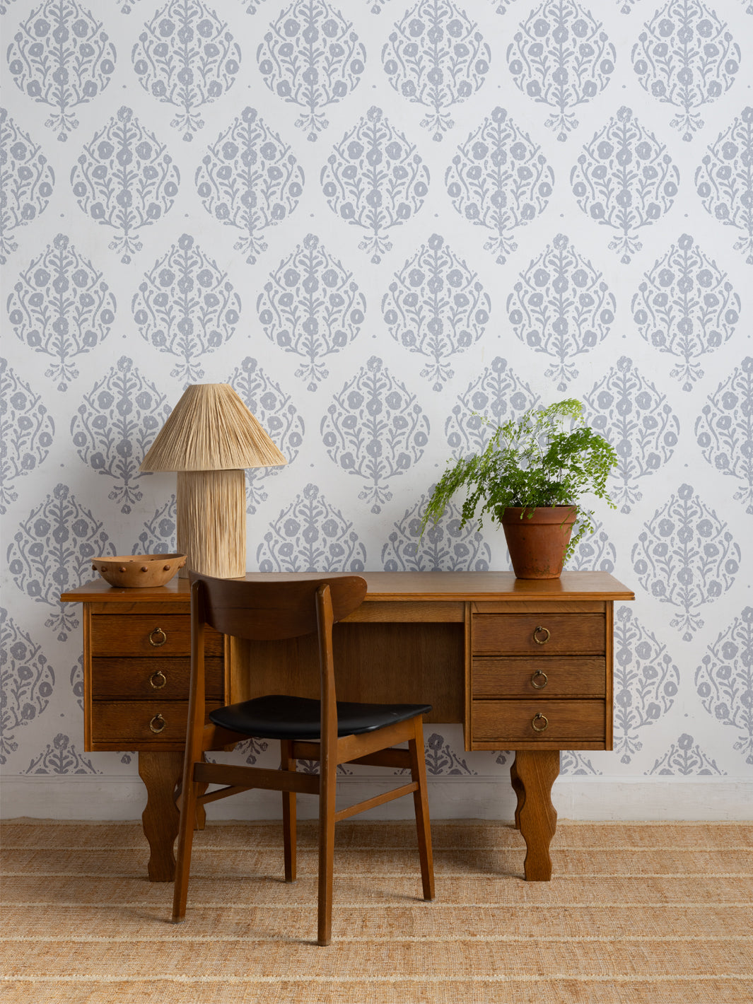 Eleanor White Ground Wallpaper by Sugar Paper | Premium Peel & Stick Wallpaper for Bedroom, Nursery & Home Decor