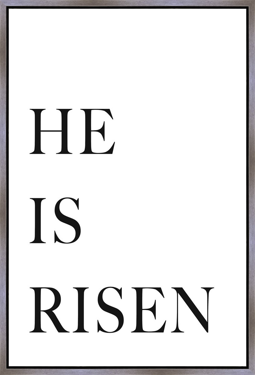 He is Risen Gallery Wrap Canvas - Religious Easter Wall Art Decor - Inspirational Christian Home Decor for Living Room, Bedroom & Church