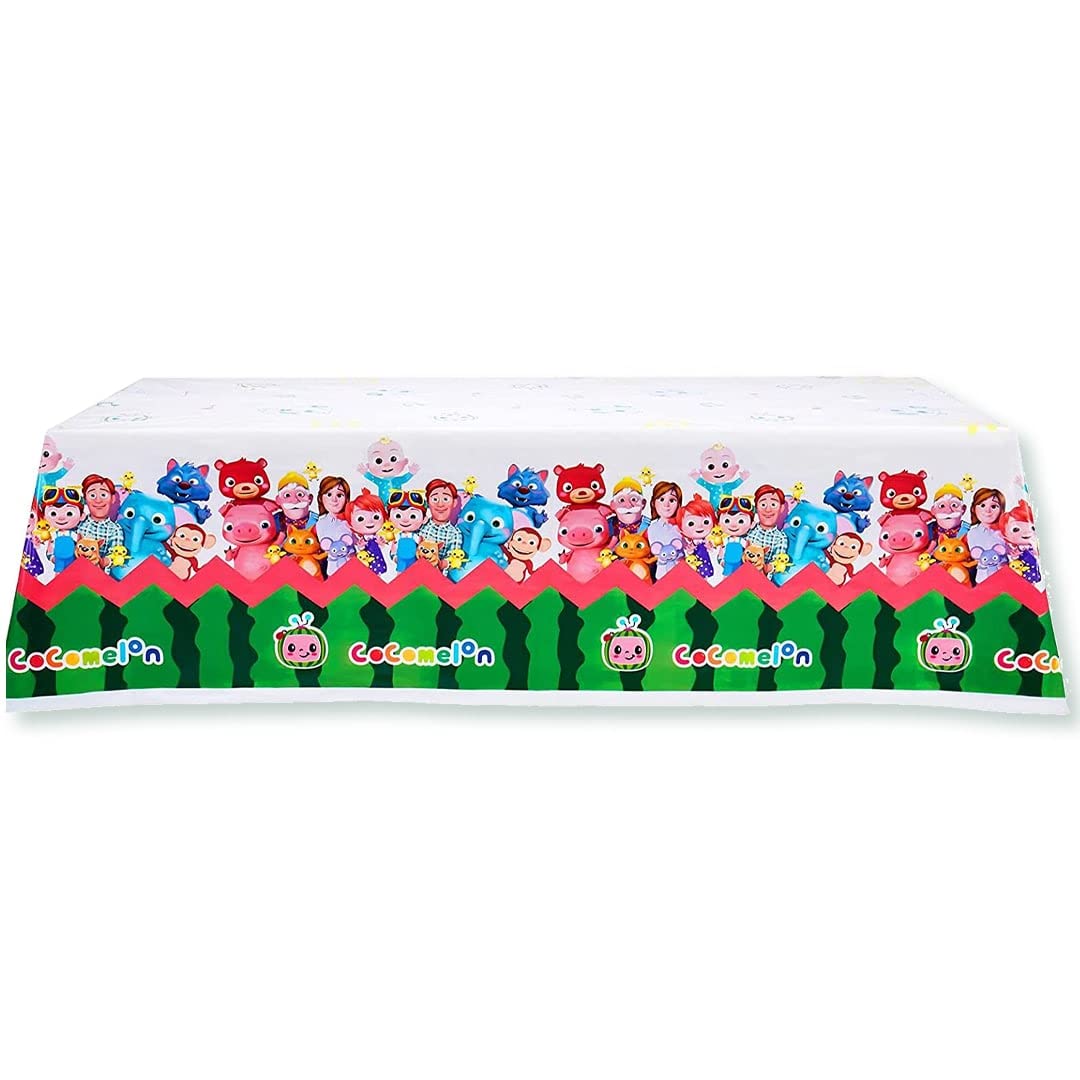 Colorful Kids Birthday Party Tablecloth - Waterproof Round Table Cover for 1st Birthday Decorations, Baby Shower & Holiday Celebrations - Perfect for Indoor/Outdoor Party Supplies & Table Decor