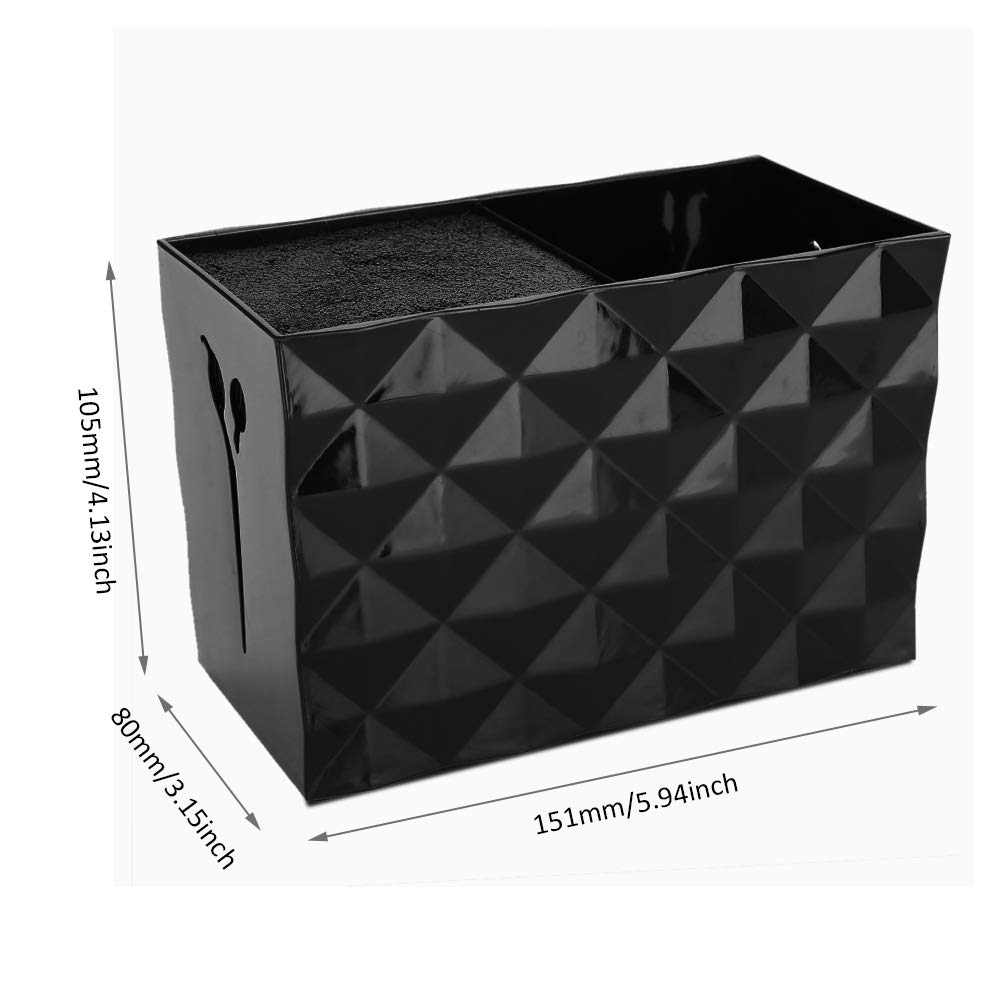 Professional Hair Salon Storage Box - Scissors Comb Hair Clip Organizer Holder for Hairdressing Tools (Black) | Perfect for Salon, Barber Shop & Home Hair Cutting Accessories Storage