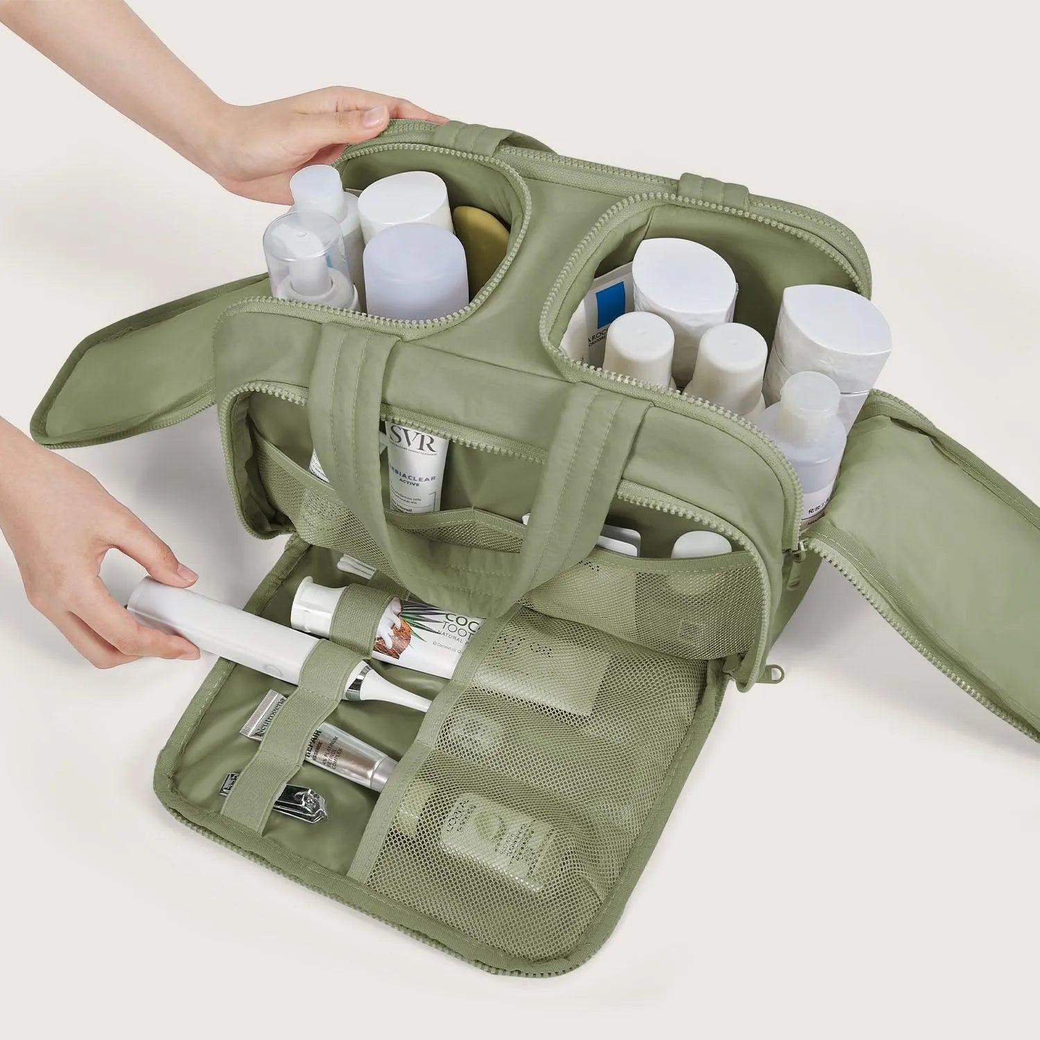 Premium Hanging Toiletry Bag for Travel - Waterproof Cosmetic Organizer with Multiple Pockets - Perfect for Camping, Gym, and Business Trips