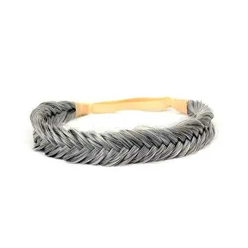 Elegant Fishtail Braided Headband - Stretchy Elastic Hair Accessory for Women & Girls - Perfect for Weddings, Parties, and Everyday Wear