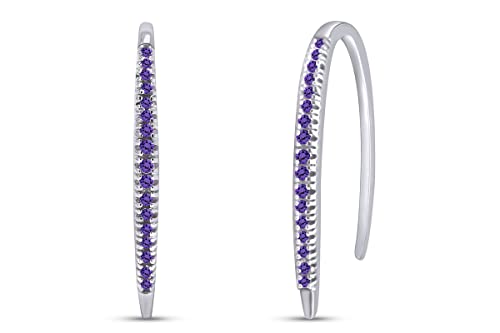 White Gold Over : Simulated Amethyst