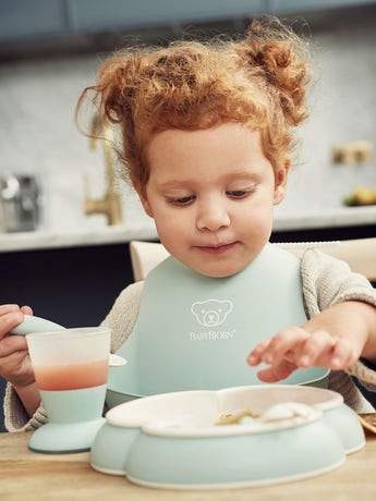 BabyBjorn Baby Dinner Set - BPA-Free Plastic Plates, Bowls & Utensils for Toddlers - Perfect for Home, Daycare & Travel Feeding