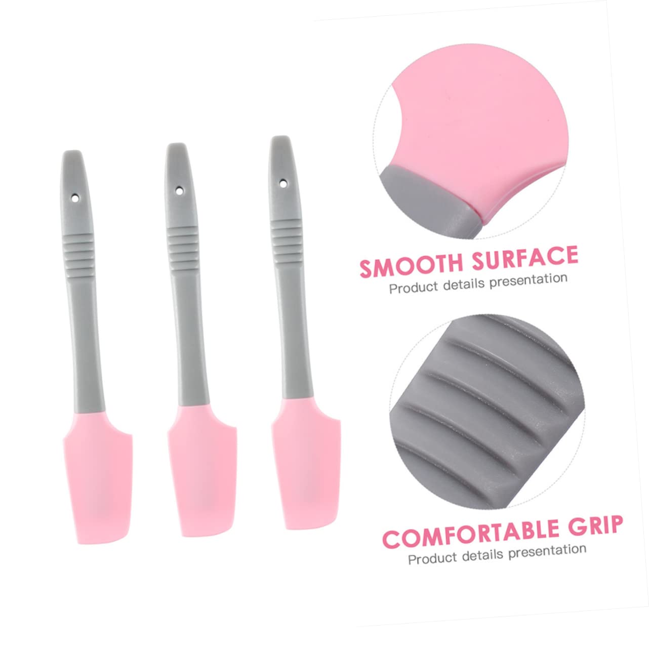 iPetboom 3-Piece Silicone Wax Spatula Set - Professional Multi-Functional Wax Sticks for Hair Removal, Candle Making & Cake Decorating - Portable Wax Tools with Non-Stick Surface (Pink) - Perfect for Salons, DIY Beauty & Home Baking