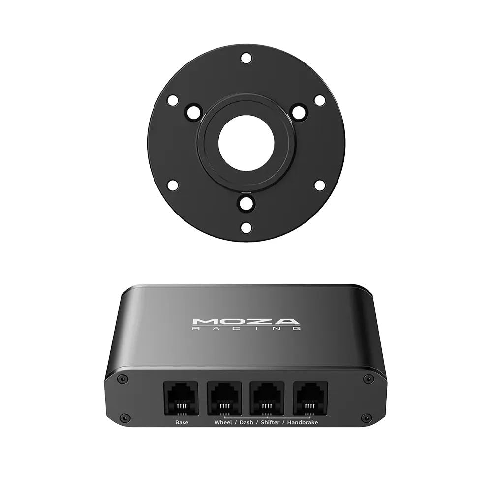 MOZA Universal Hub & Wheelbase Mount Adapter Kit - Compatible with FSR Formula Wheel, KS Steering Wheel, TSW Truck Wheel & Vision GS Steering Wheel | Perfect for Racing Simulators, Gaming Setups & Professional Driving Systems