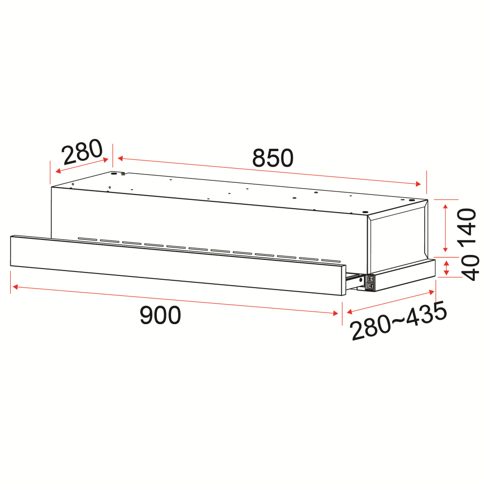EFCH9401HMSS 90CM Telescopic Range Hood - Stainless Steel Kitchen Exhaust Fan with Powerful Suction for Home Cooking & Ventilation | Perfect for Modern Kitchens & Open Concept Living Spaces