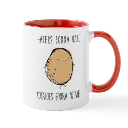 White/Red Inside - Haters Gonna Hate, Potatoes Gonna Potate Mug