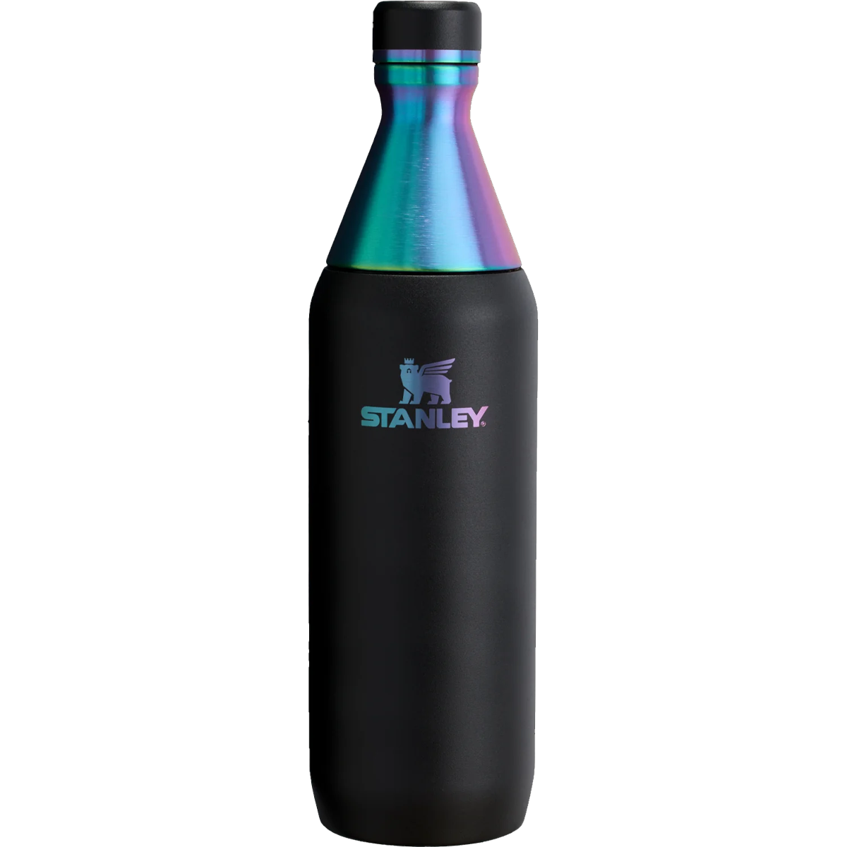 Black Chroma All Day Slim Water Bottle 20 oz - Insulated Stainless Steel Vacuum Flask for Gym, Hiking & Office Use - Leakproof & BPA-Free