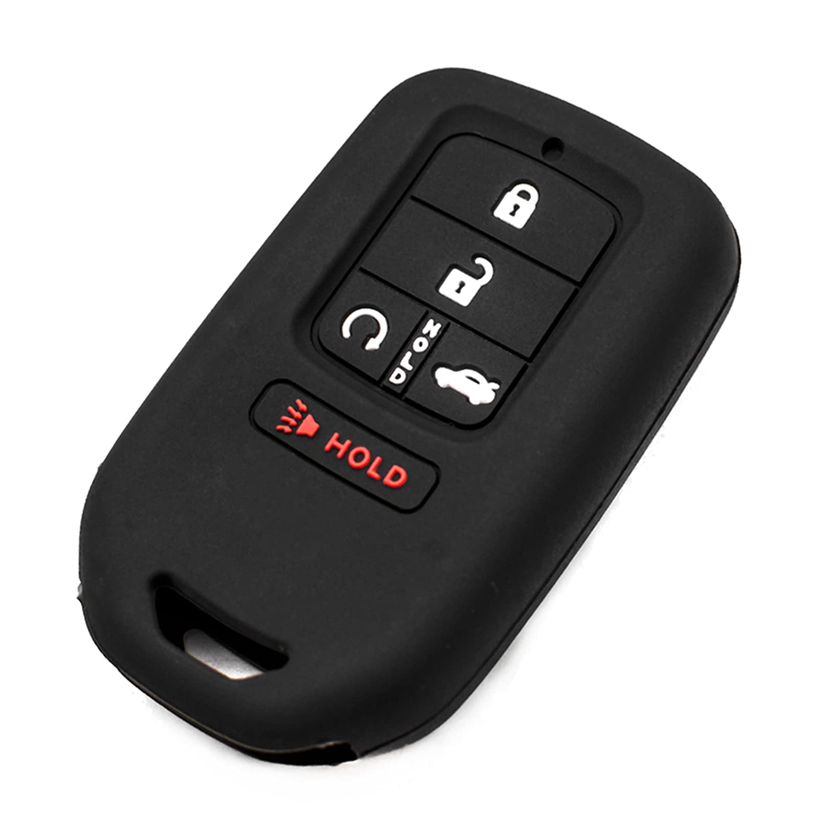 **EYANBIS Silicone Key Fob Cover for Honda Civic, Accord, Pilot, CR-V, Insight, Passport – 5-Button Remote Key Protector Case (Black) | Durable & Anti-Scratch Car Accessories | Perfect for Daily Use & Travel**