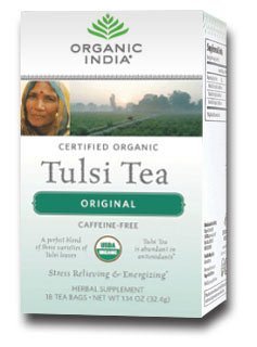 Organic India Tulsi Original Herbal Tea - 18 Tea Bags per Box (Pack of 1) | Stress Relief & Immune Support | Perfect for Morning Rituals & Relaxation
