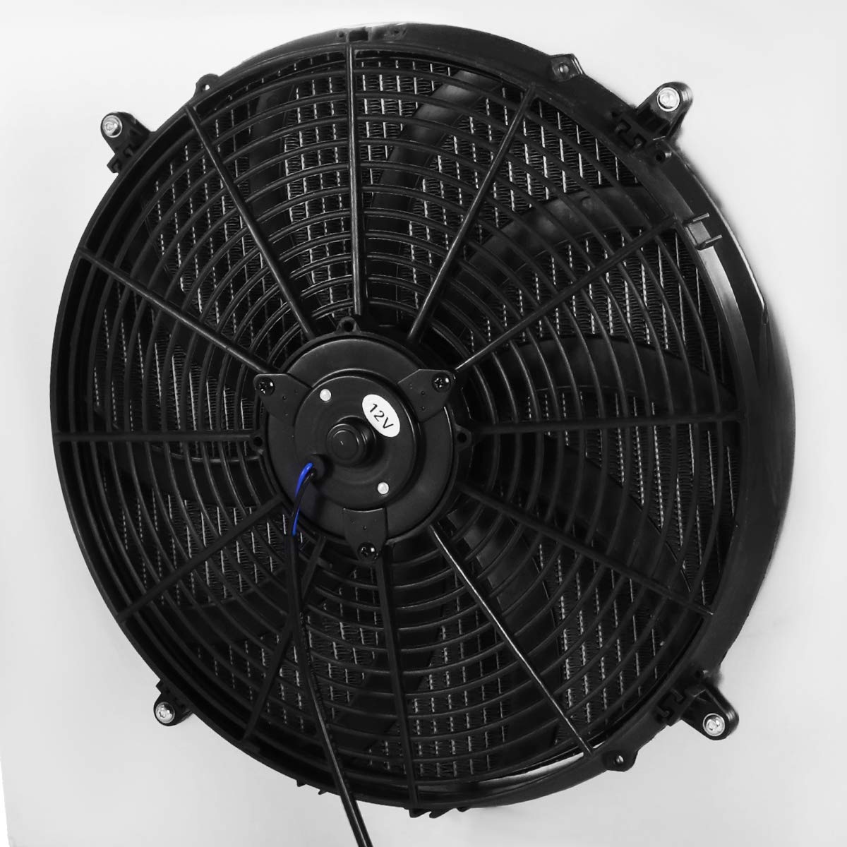 DNA Motoring RA+FS-CHEVYT55-3 3-Row Aluminum Radiator with Fan Shroud - Compatible with 1955-1959 Chevy C/K-Series Trucks, Pickups & Suburban (3100-3800 V8 Models) - High-Performance Cooling for Classic Car Restoration & Hot Rod Builds