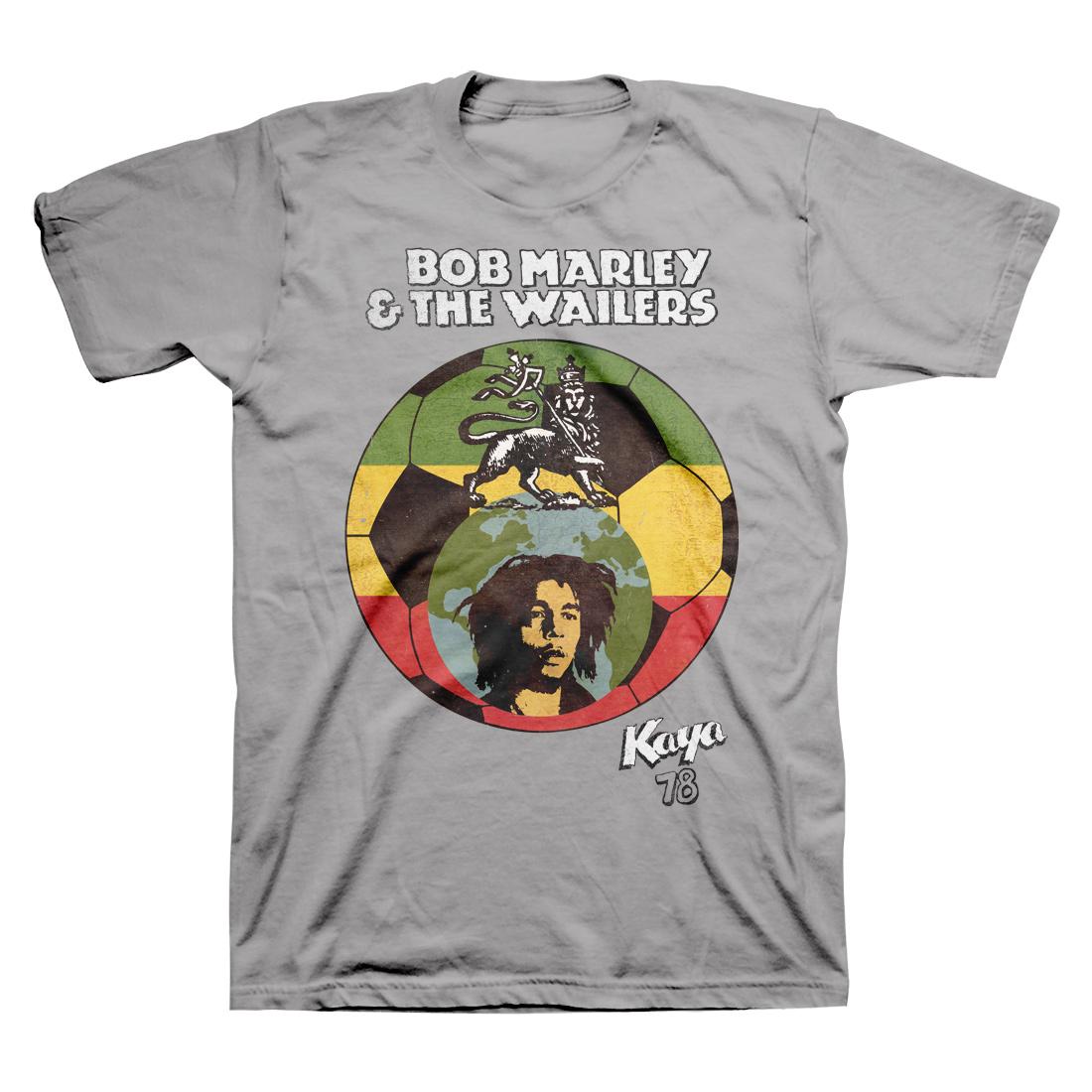 Bob Marley Kaya 78 World Futbol T-Shirt - Vintage Reggae Music Soccer Tee for Men & Women - Perfect for Concerts, Football Games & Casual Wear