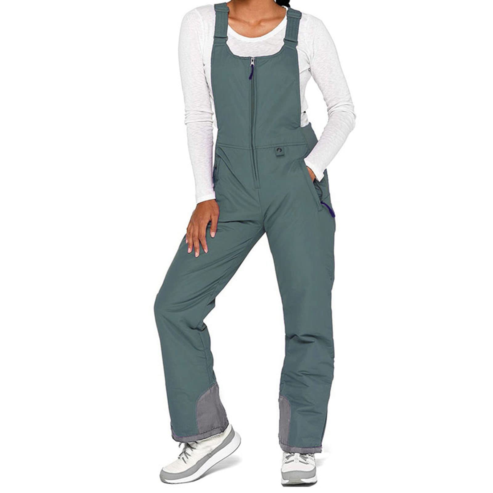 Nituyy Women's Waterproof Insulated Snow Bib Overalls - Winter Ski Pants for Snowboarding with Pockets | Perfect for Skiing, Snowboarding & Cold Weather Outdoor Activities