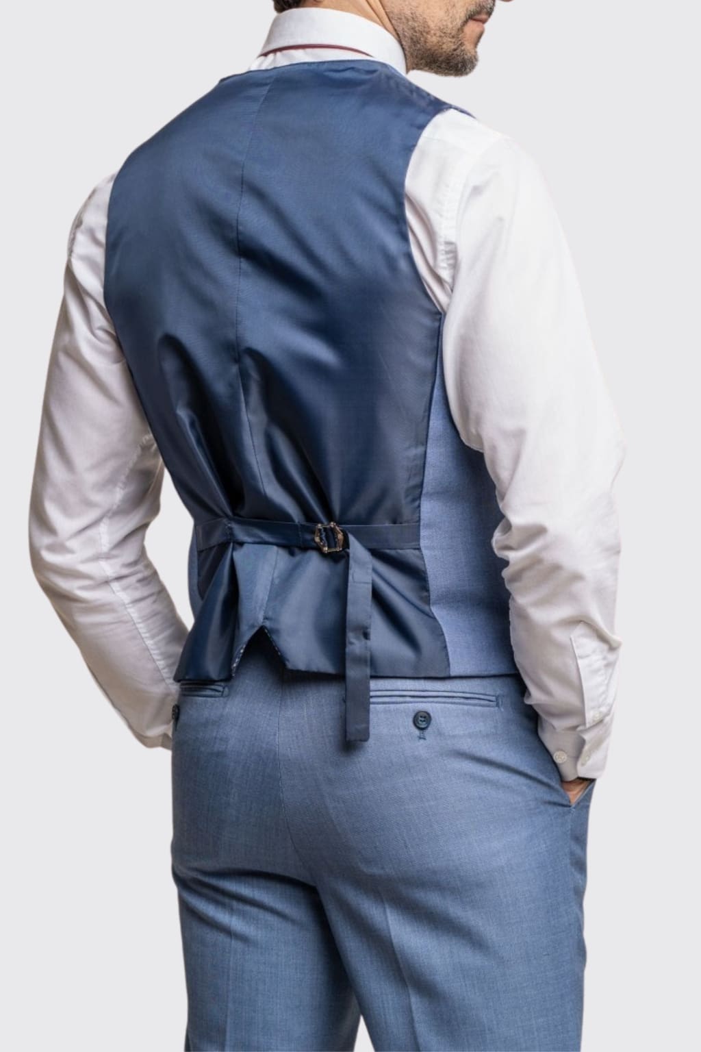 Cavani Blue Jay Sky Blue Waistcoat for Men | Elegant Formal Vest for Weddings, Business & Special Occasions