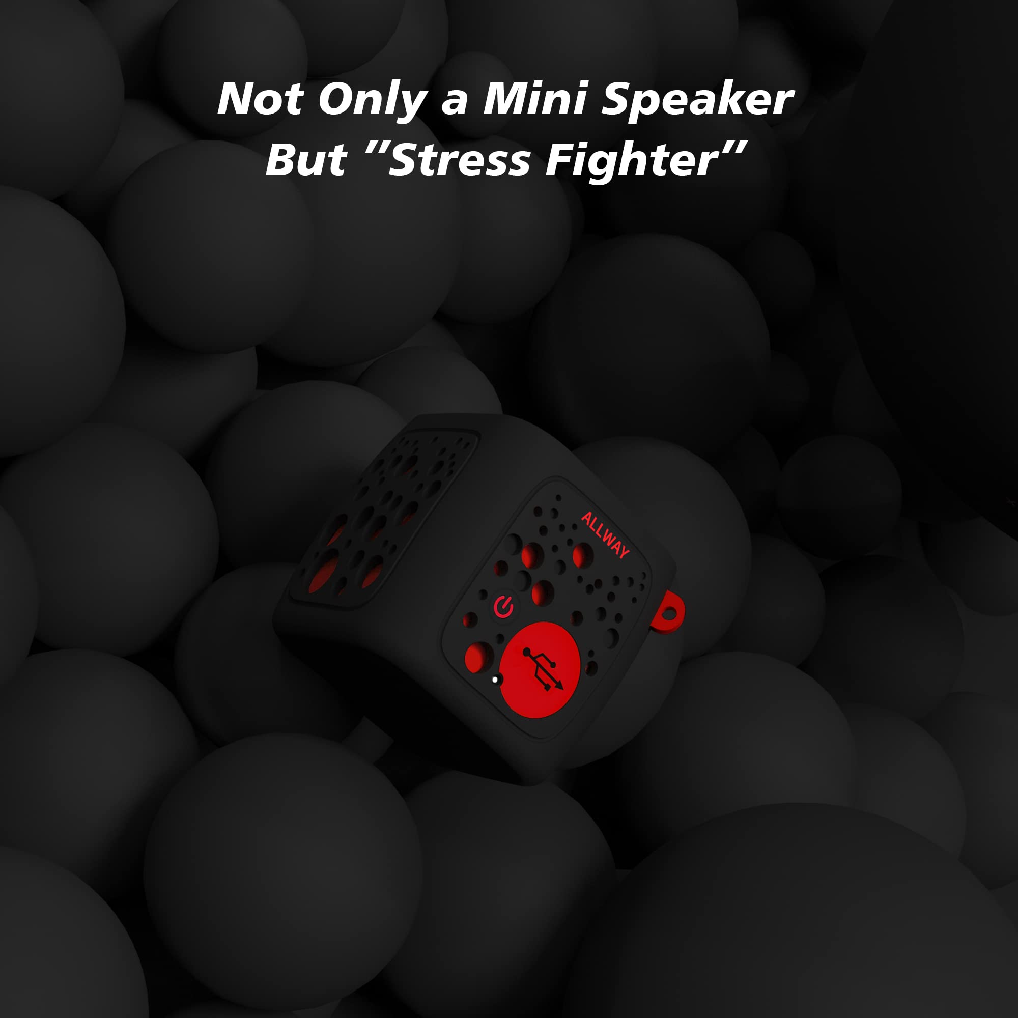 ALLWAY Mini Bluetooth Speaker - Portable Wireless Speaker with Loud Stereo Sound, Rich Bass, TF Card Slot, 164ft Bluetooth 5.0 Range - Perfect for Laptop, MacBook Pro, iPhone, Echo, Car, Outdoor & Home Use