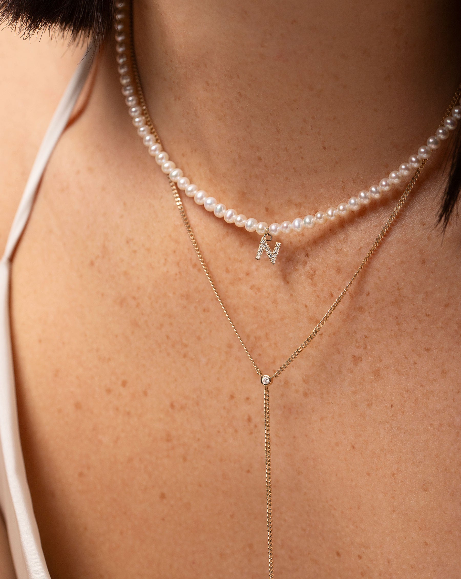 Diamond Cut Curb Chain Lariat Necklace - 18K Gold Plated Women's Layering Jewelry for Everyday Wear & Special Occasions