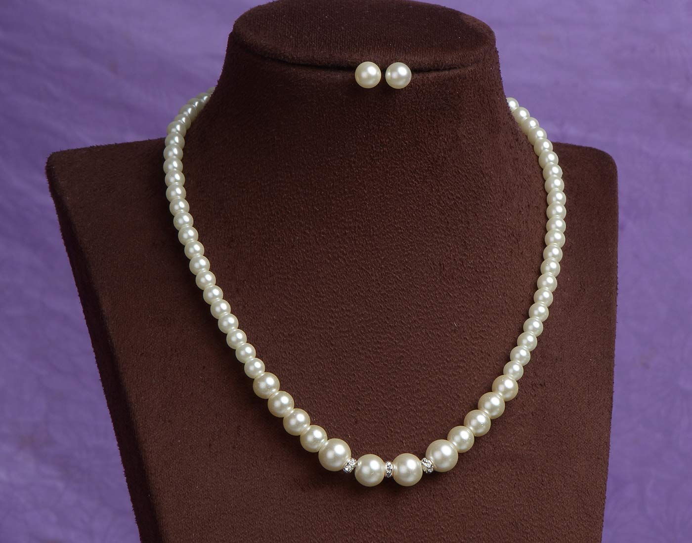 Vishaka Pearls Single Layer White Pearl Necklace for Women & Girls - Elegant Jewelry for Weddings, Parties & Special Occasions