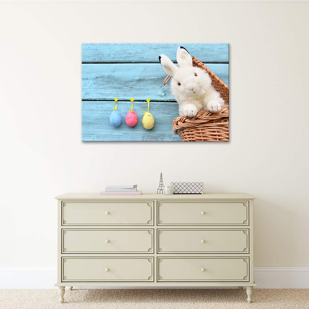 Easter Day Theme Canvas Wall Art - 32x48 Inches Home Decor for Living Room & Bedroom | Spring Holiday Decorations, Religious Wall Prints, Farmhouse Style Canvas Painting for Easter Gifts & Party Decor