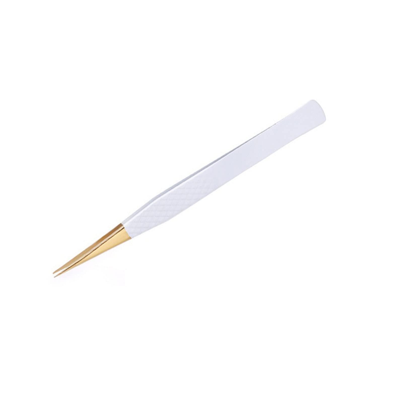 Professional Eyelash Extension Tweezers - White Volume Fake Lash & Nail Art Clip Tools for Precise Makeup Application | Salon, Home & Professional Use