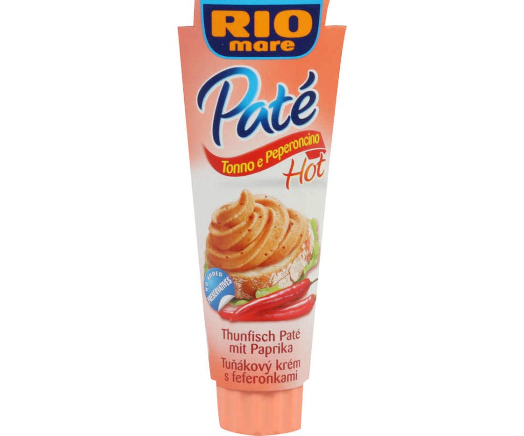 Rio Mare Spicy Tuna Pate with Paprika - Premium Canned Fish Spread 100g (3.5oz) Tube - Perfect for Sandwiches, Crackers & Quick Snacks