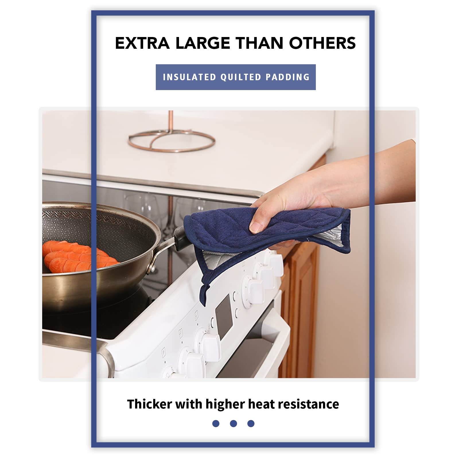 Joyhalo 6 Pack Heat Resistant Kitchen Pot Holders - Oven Mitts & Hot Pads Set for Cooking, Baking & Grilling - Terry Cloth Oven Gloves for Stove, BBQ & Hot Dishes