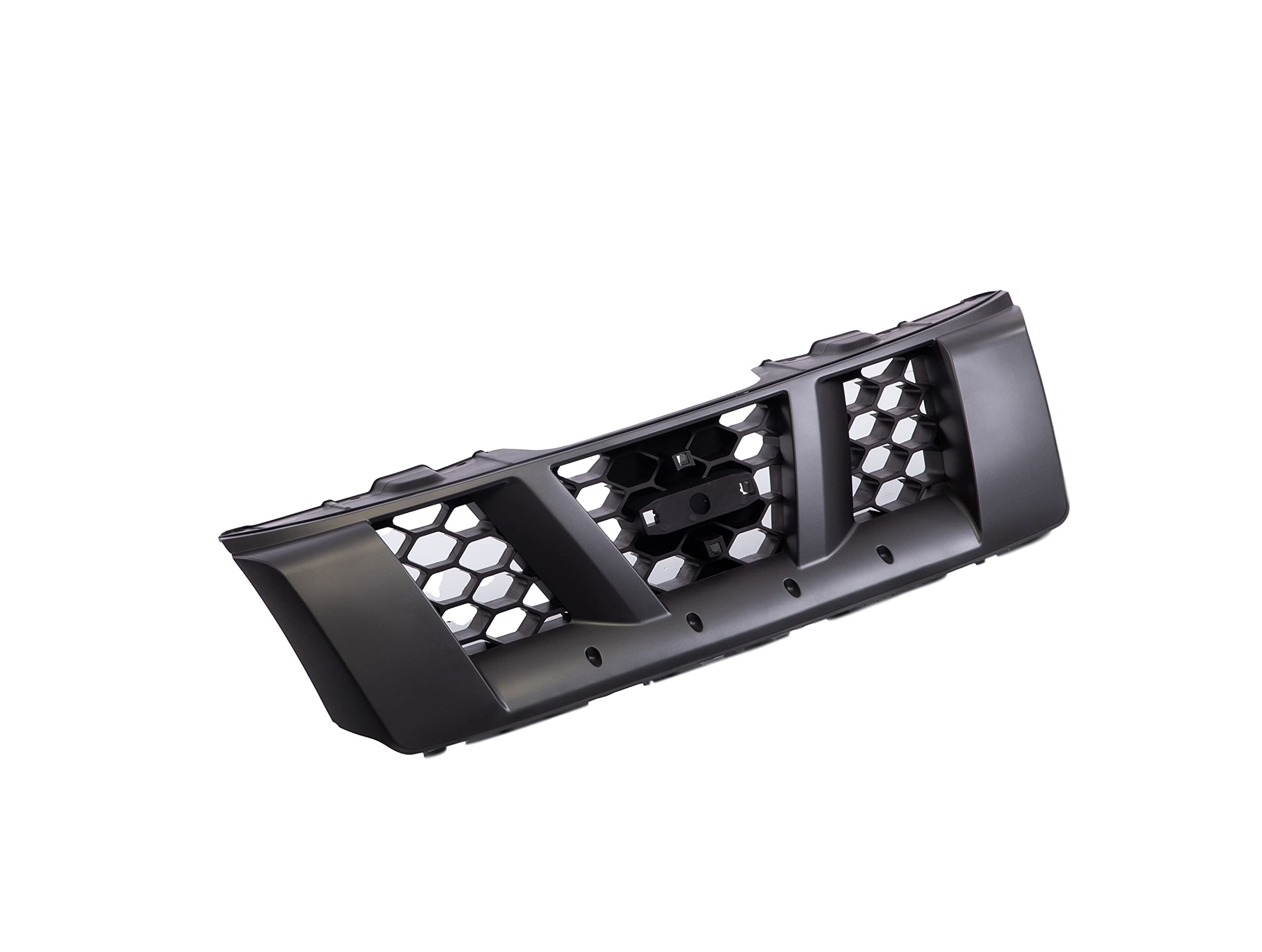 Replacement Front Grille Assembly with Silver Frame & Dark Gray Insert - Compatible with 2005-2008 Nissan Xterra | Perfect for Off-Roading & Truck Customization
