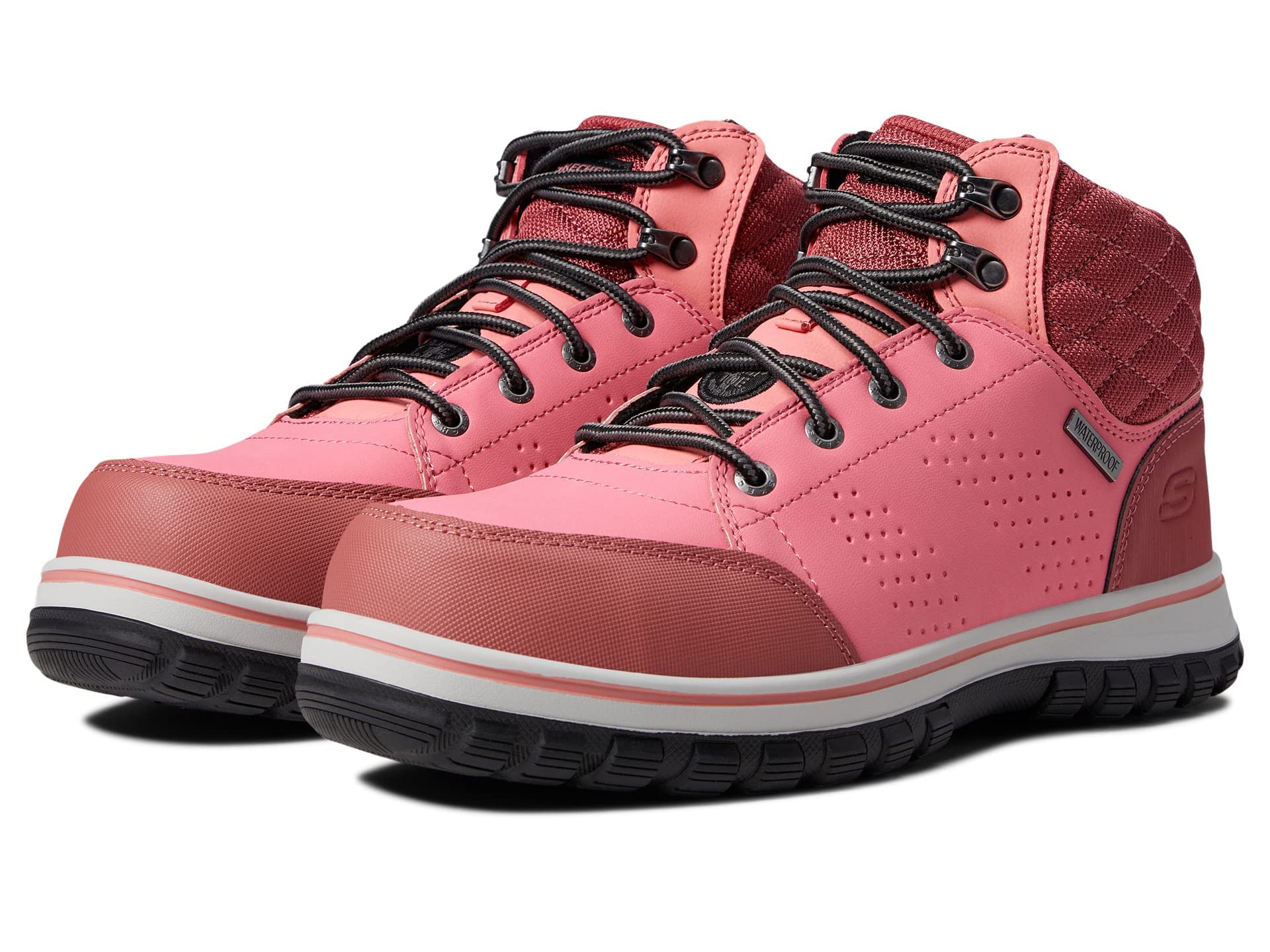 Skechers Women's Safety Work Boots with Padded Collar - Steel Toe Industrial Shoes for Construction, Warehouse & Outdoor Work