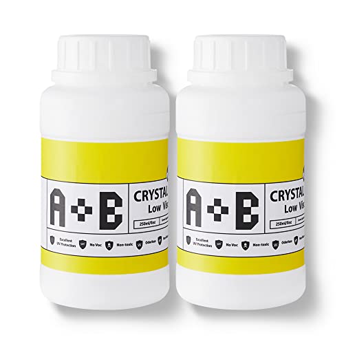 Tenkou Ryuugi 16oz Crystal Clear Epoxy Resin Kit - Non-Toxic, UV & Heat Resistant, Self-Leveling High Gloss Finish for Jewelry Making, DIY Tabletops, Resin Art & Home Decor - Bubble Free & Anti-Yellowing Formula