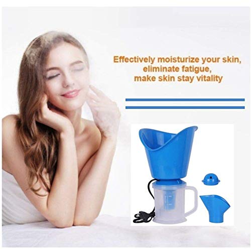 3-in-1 Steam Inhaler for Cough & Nasal Congestion Relief - Portable Vaporizer with Nozzle for Adults & Kids - Blue (Perfect for Cold, Flu & Allergy Season at Home or Travel)