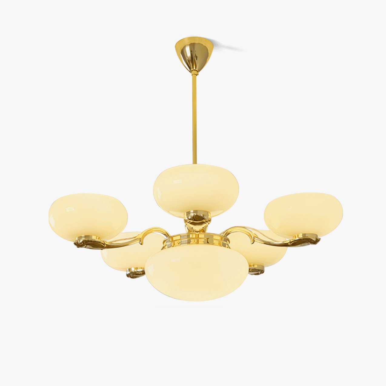 Brass Radiance Orb Chandelier - Elegant Vintage Ceiling Light Fixture for Dining Room, Living Room & Bedroom Decor