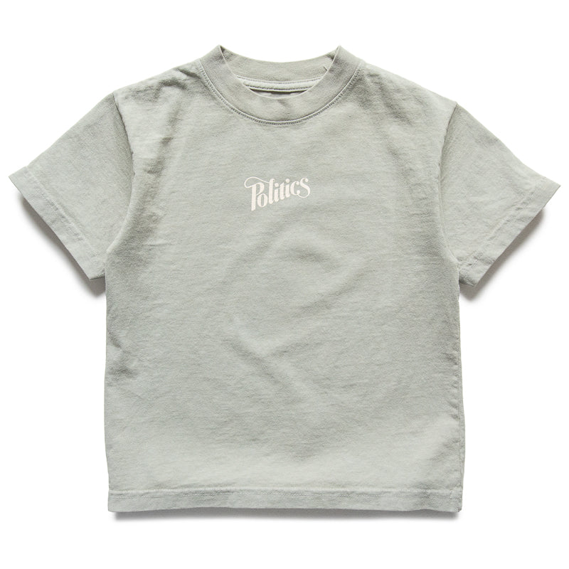 Kids Politics Script Tee - Funny Political T-Shirt for Boys & Girls - Atlantic Green - Perfect for School, Parties & Family Events