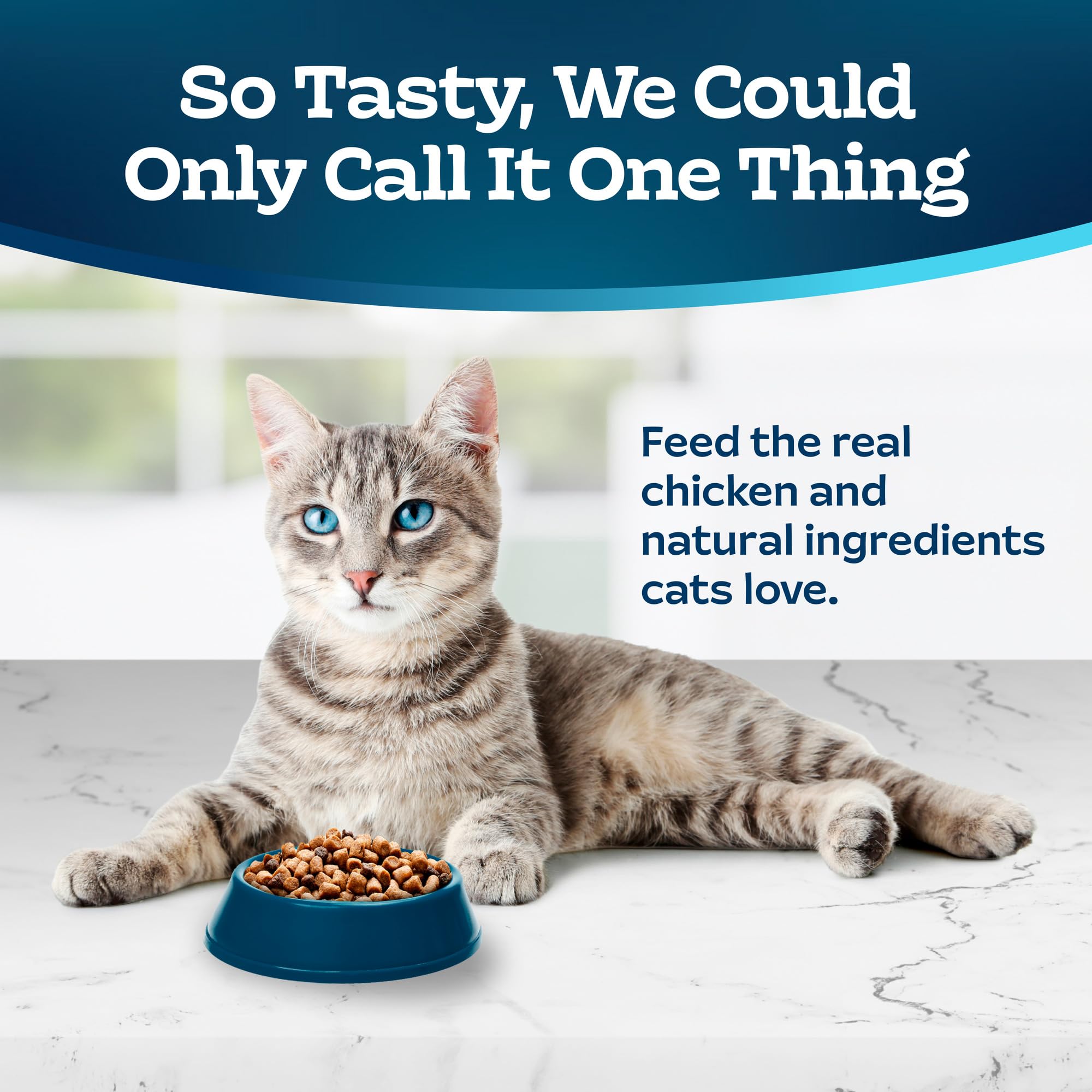 Blue Buffalo Tastefuls Mature Dry Cat Food for Adult Cats 7+ Years - Natural Chicken & Brown Rice Recipe - Made in USA - 3 lb Bag - Perfect for Senior Cats with Sensitive Stomachs